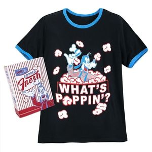 DisneyParks D-Lish Goofy Popcorn Ringer Tshirt NIB